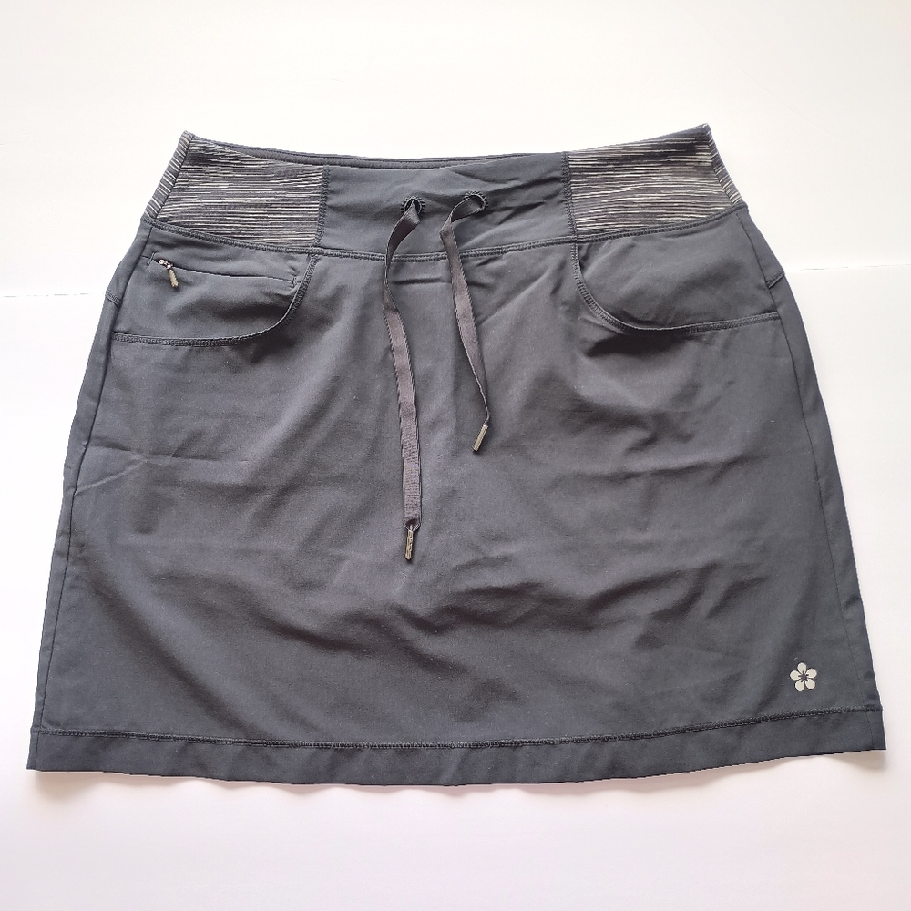 Tuff Athletics Black and Gray Mini Skirt Athletic - Size S